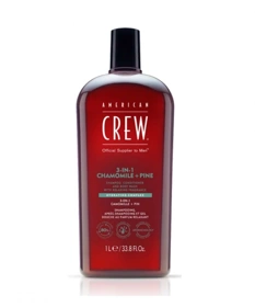 American Crew-3 in 1 Chamomile + Pine 3 in 1 Szampon, Odżywka i Żel pod Prysznic Rumianek + Sosna 1000 ml