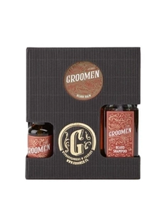 Groomen-Zestaw do Brody FIRE  ( Szampon do brody 150 ml, Balsam do brody 50 g, Olejek do brody 50 ml )