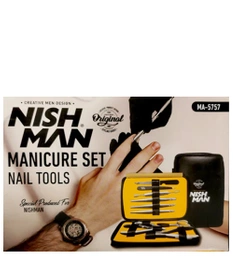 Nishman-Manicure Set Silver Zestaw do Manicure dla Mężczyzn