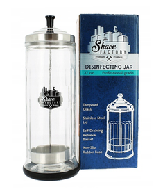 Shave Factory-Disinfection Jar Pojemnik Szklany do Dezynfekcji 1100 ml